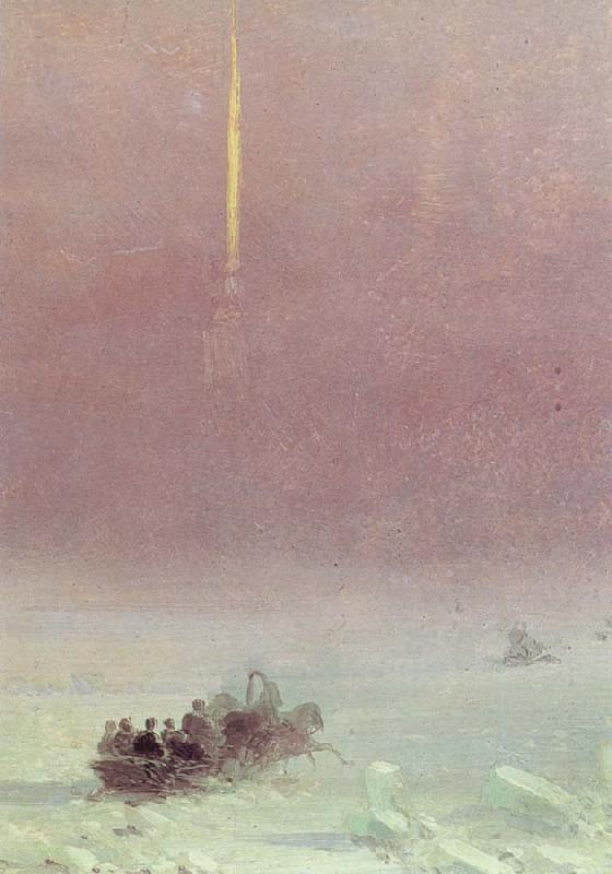 Ivan Aivazovski St.Petersburg,Crossing the Neva Sweden oil painting art